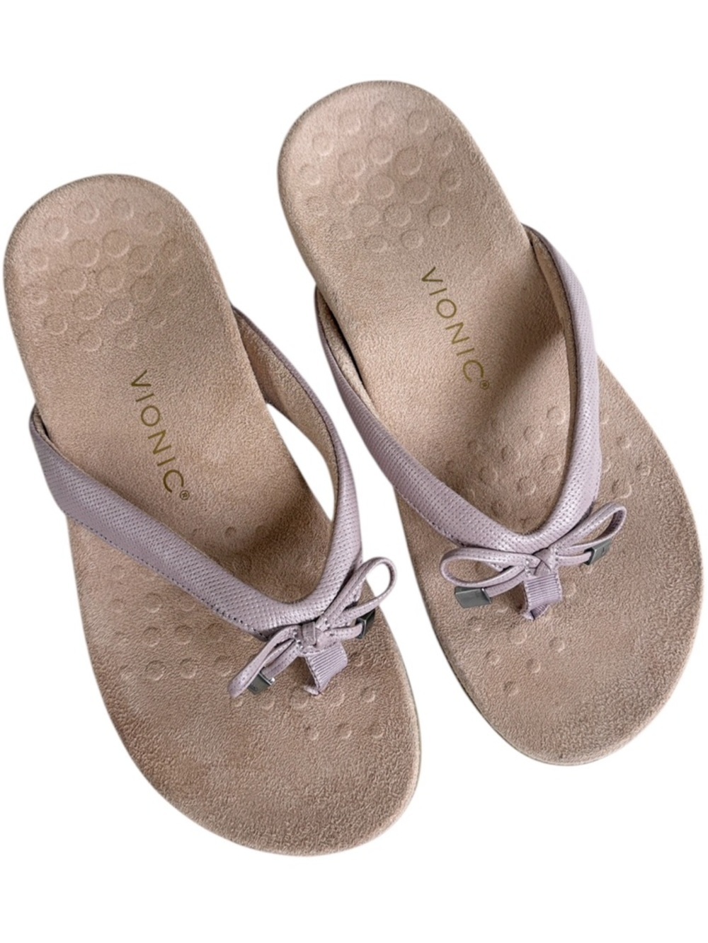 EUC Vionic Leather Bella Sandals Soft Pink Size 8